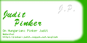 judit pinker business card